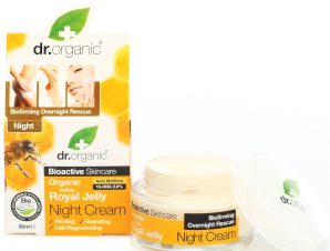 Dr Organic Royal Jelly Night Cream Αντιγηραντική Κρέμα Νύχτας Με Βιολογικό Βασιλικό Πολτό 50ml