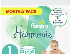 Pampers Harmonie Monthly Pack No1 (2-5kg) 102 πάνες