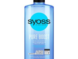 Syoss Micellar Shampoo Pure Boost Επαγγελματικό Σαμπουάν, Ζωντάνια & Κίνηση στα Αδύναμα & Λεπτά Μαλλιά 440ml