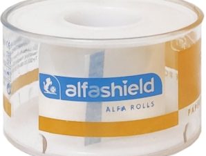 AlfaShield Alfa Pore Paper Medical Tape Rolls Χάρτινη, Αυτοκόλλητη Ταινία Στερέωσης Επιθεμάτων & Επιδέσμων Λευκό 1 Τεμάχιο – 5m x 2.5cm