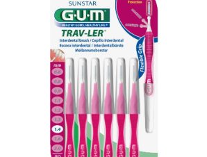 Gum Trav-Ler Interdental Brush Μεσοδόντια Βουρτσάκια για Εύκολο & Καθημερινό Καθαρισμό Ανάμεσα στα Δόντια 6 Τεμάχια – 1.4