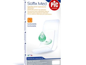 Pic Solution Soffix Med Delicate Post op Plaster Απαλά Μετεγχειρητικά Επιθέματα με Αντιβακτηριακό Μαξιλαράκι 5 Τεμάχια – 20cm x 10cm