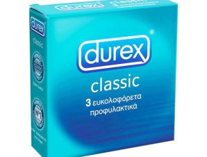 Durex Προφυλακτικά Classic Κλασικά Ευκολοφόρετα Προφυλακτικά 3τμχ